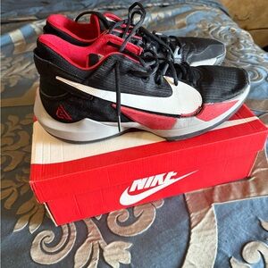 Nike Black and Red Athletic Shoes “Greek Freak”